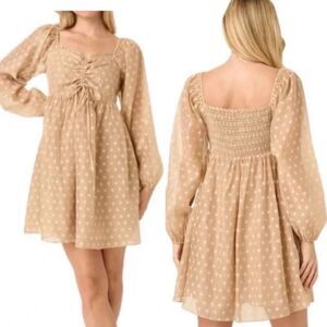 NWT Arula Polka Dot Babydoll Dress 2X